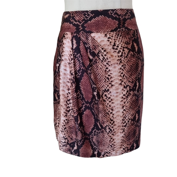 Witchery - Snake Print silk blend skirt - Size 12 - Picture 3 of 7